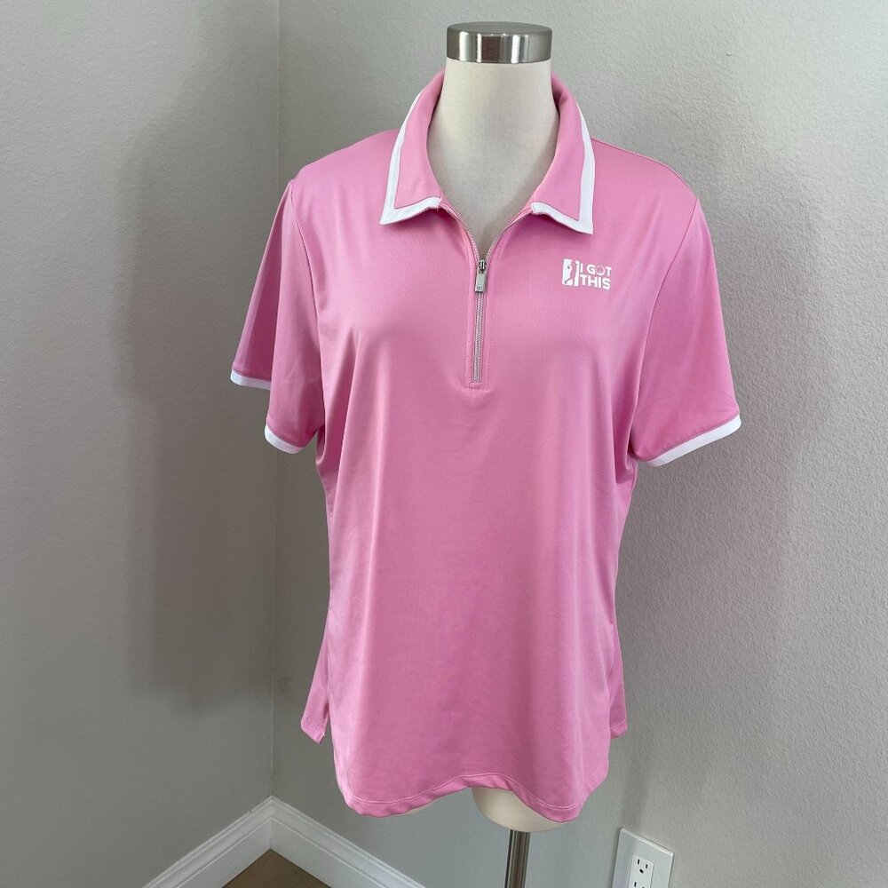 Tail Womens Plus XXL Pink Golf Polo Shirt Short‎ Sleeve Activewear Top